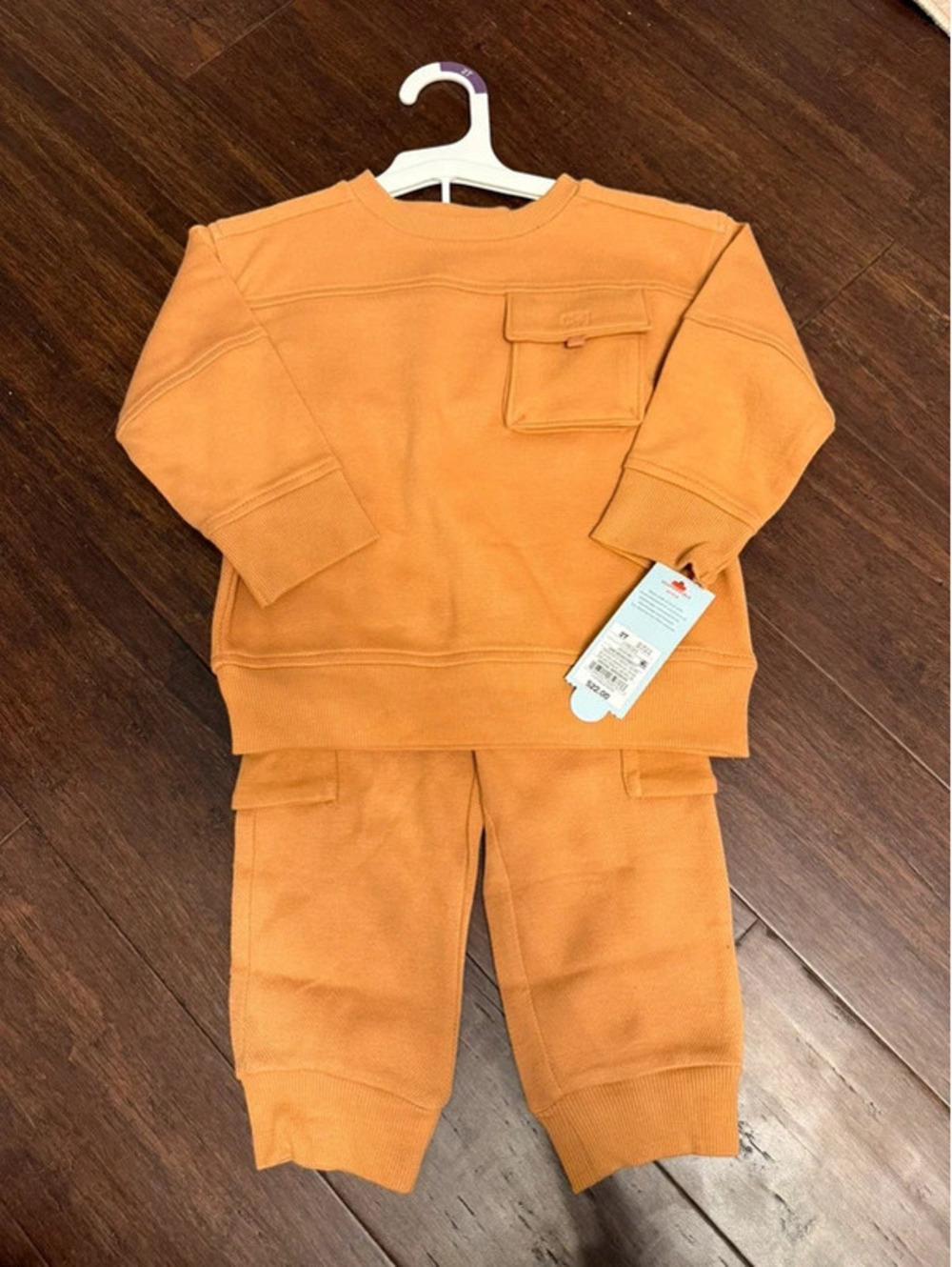 NEW 2T Cat & Jack Rust Long Sleeve Crew Neck Set